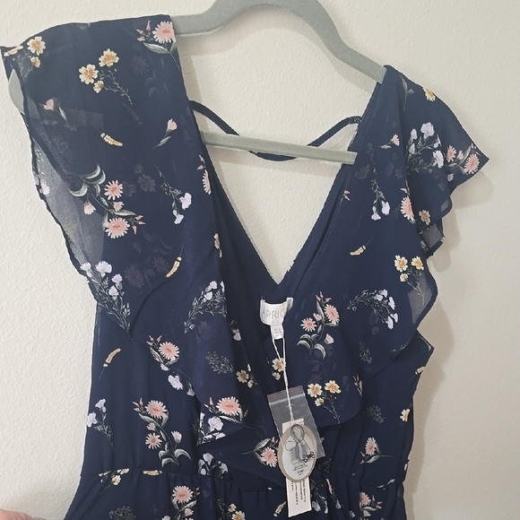 Floral Navy Dress By Apricot - Picture 6 of 8